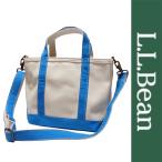 新品 LLBean TOTE BAG トート バッグ エルエルビーン キャンバス ブルー オフホワイト 手さげ かばん 日本限定 ショルダーストラップ アウトドア S 正規品