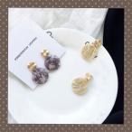 Yahoo! Yahoo!ショッピング(ヤフー ショッピング)レディースピアス シンプル かわいい プレゼント 人気 キャッチ アクセサリー サークルモチーフ マーブル ゴールド ファッション スタッド ピアス