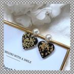 Yahoo! Yahoo!ショッピング(ヤフー ショッピング)レディースピアス シンプル かわいい プレゼント 人気 キャッチ アクセサリー 誕生日 ハートモチーフ ブラック ホワイトパール ファッション スタッド ピアス