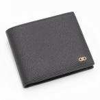 フェラガモ FERRAGAMO 2つ折り財布(小銭入れ付き) ブラック MICRO GANCIO 661454 775646 BLACK