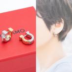 フェラガモ FERRAGAMO ピアス ガンチーニ クリスタル シルバー/ゴールド 760582 755756 PALLADIO/GOLD/STRASS