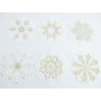 オーナメントレース スノークリスタル6枚セット ゴールド