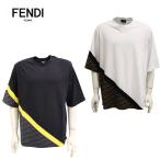 FENDI フェンディ メンズ オーバーサイズ 半袖Tシャツ ブラックジャージー Tシャツ FAF682AN68F1KRX 2023ss