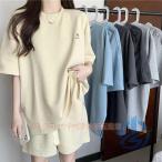 半袖Tシャツ ハーフパンツ レディース 春夏 セットアップ ジャージ パジャマ ioso 上下セット スウェット ルームウェア 運動用 ジム 部屋着