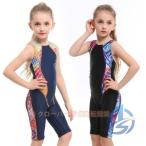 ハーフパンツ トレーニング 競技用フィットネス 女の子 キッズ スクール水着 ioso ガールズ 連体オールインワン スイム スイミング 水泳 競泳水着