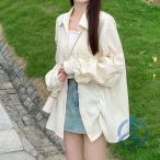 夏 韓国ブラウス UV 長袖 シアーシャツ レディース ブラウス 春 ioso 涼やか カーディガン 薄手 トップス UV対策 羽織 日焼け対策 体型カバー 上品 通勤 普段着