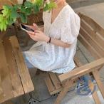 スカラップ刺しゅうレースブラウスVネック ioso おしゃれ きれいめ 着回し 快適 通勤 通学 高品質 人気 定番 多用途 実用的 おしゃれ きれいめ