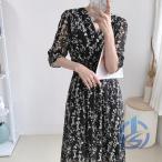 花柄 フレアワンピース春夏カシュクール風 利用 着回し 体型カバー ioso 普段使い お出かけ 快適 便利 軽量 収納 家庭用 実用的 整理整頓 省スペース