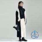 ニット セットアップ セータートップス スカート レディース 大人 おしゃれ ioso タートルネック 長袖 モード系 バイカラー 個性的 ゆったり きれいめ 着回し