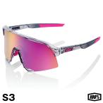 【即日発送可】100%（ワンハンドレッド） 60005-00017 S3 Polished Translucent Grey / Purple Multilayer Mirror Lens サングラス