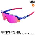 【即日発送可】100%（ワンハンドレッド） 60066-00007 SLENDALE YOUTH Polished Translucent Blue - HiPER Vital Pink Mirror Lens スレンデールユース ジュニア