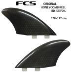 FCS1 ハニカム キール ツインフィンセット　ダークスモーク・インサイドフォイル