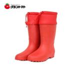 カルックス レインブーツ レディース 赤 23.0cm 超軽量婦人長靴 アトム