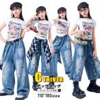  Denim 7 минут брюки k-pop костюм Kids танцевальный костюм выставить hip-hop .... tops девочка t рубашка короткий рукав Denim брюки девочка 7 минут длина длинные брюки 