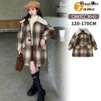 子どもチェスターコート子供服冬用アウター厚手綿入りコート中綿ジャケットブラ...