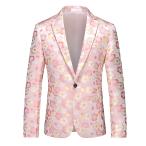  цветочный принт жакет мужской костюм жакет длинный рукав тонкий tailored jacket костюм пальто мужской танцевальный костюм Mai шт. stage костюм постановка одежда . рука свадьба вечеринка 