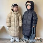 ベンチコート ジュニア 女の子 男の子 中綿コート キッズ 中綿ジャケット 130cm 140cm 風パーカー 冬服 子供用 アウター ブラック カーキ ベンチ コート 冬 ロン
