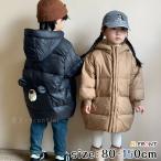 ベンチコート ジュニア キッズ 女の子 男の子 中綿ジャケット 風パーカー 130cm 140cm 中綿コート クマ柄 熊柄 冬服 子供用 アウター ブラック グリーン ベンチ