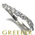 ダイヤ ダイヤモンド 0.342ct ウェーブ リング Pt900 指輪 GENJ 限界値下げ品