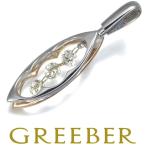  diamond бриллиант 0.50ctn-ti покачивающийся двусторонний 3P подвеска с цепью K18WG/PG GENJ предел снижение цены товар 