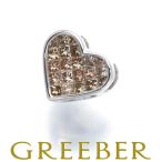 ショッピングハート レ・エッセンシャル ペンダントトップ ブラウンダイヤ ダイヤモンド ミステリーセッティング ハート K18WG BLJ/GENJ 限界値下げ品