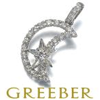  diamond бриллиант moon Star подвеска с цепью K18WG GENJ предел снижение цены товар 