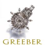 ダイヤ ダイヤモンド 0.28ct 2種カット ペンダントトップ K18WG GENJ 大幅値下げ品
