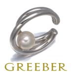  Mikimoto серьги жемчуг жемчуг 6.6mm ушные каффы серебряный BLJ
