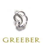  George Jensen серьги 50B moon светло-серый p.. leaf одна сторона уголок серебряный 925 BLJ