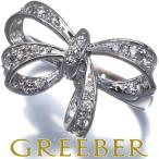 ショッピングダイヤモンド ダイヤ ダイヤモンド 0.30ct リボン ボウ リング K18WG 指輪 GENJ