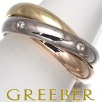 カルティエ トリニティリング ダイヤ ダイヤモンド スリーカラー クラシック 5P 52号 K18YG/WG/PG 保証書 指輪 BLJ