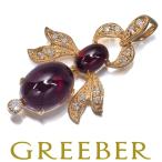 . гора rok The n подвеска с цепью гранат 5.7ct diamond бриллиант 0.2ct покачивающийся K18YG BLJ/GENJ