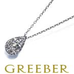 ショッピングダイヤ ヴァンドーム ネックレス ダイヤ ダイヤモンド 0.10ct ティアドロップ K18WG BLJ/GENJ