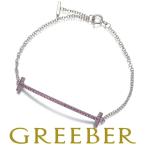 ティファニー ブレスレット ピンクサファイア Tスマイル K18WG BLJ