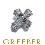 .. подлинный . прекрасный подвеска с цепью palaiba турмалин diamond бриллиант Crown Cross K18WG BLJ