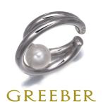  Mikimoto серьги жемчуг жемчуг 6.6mm ушные каффы одна сторона уголок серебряный BLJ