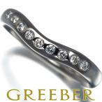 ティファニー リング ダイヤ ダイヤモンド カーブドバンド ワイド 9P 9号 Pt950 指輪 BLJ