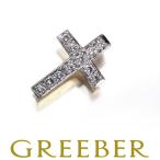 ポメラート ペンダントトップ ダイヤ ダイヤモンド クロス コンビカラー K18YG/WG BLJ