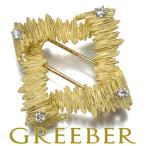 ティファニー ブローチ ダイヤ   K18YG/WG BLJ