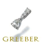  diamond бриллиант 0.32ct пара Shape cut подвеска с цепью K18WG GENJ