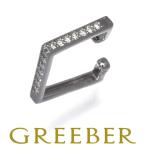 ダイヤ ダイヤモンド 0.15ct イヤーカフ スクエア フープ イヤリング 片耳 Pt950 GENJ