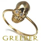 ショッピングスカル ダイヤ ダイヤモンド スカル リング K18YG 指輪 GENJ