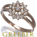 ショッピングダイヤ ダイヤ ダイヤモンド 0.30ct フラワー リング K18PG 指輪 GENJ