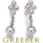 ミキモト イヤリング パール 真珠 3.5-7.0mm ダイヤ ダイヤモンド K18WG BLJ