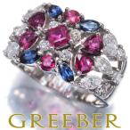 三越 リング ルビー 1.41ct サファイア 0.51ct ダイヤ ダイヤモンド 0.99ct Pt900 指輪 BLJ/GENJ