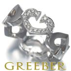 カルティエ リング ダイヤ ダイヤモンド Cハート 50号 K18WG 指輪 BLJ