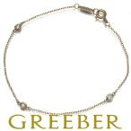 ティファニー ブレスレット ダイヤ ダイヤモンド バイザヤード 3P K18YG BLJ