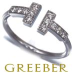 ティファニー リング ダイヤ ダイヤモンド Tワイヤー 9号 K18WG 指輪 BLJ