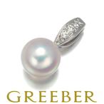 ミキモト ペンダントトップ パール 真珠 7.3mm ダイヤ ダイヤモンド K18WG BLJ