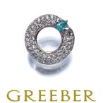 ショッピングサークル パライバトルマリン 0.11ct ダイヤ ダイヤモンド 0.40ct サークル パヴェ ペンダントトップ Pt ソーティングGENJ